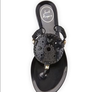 Jack Rodgers Black and Gold Jellies